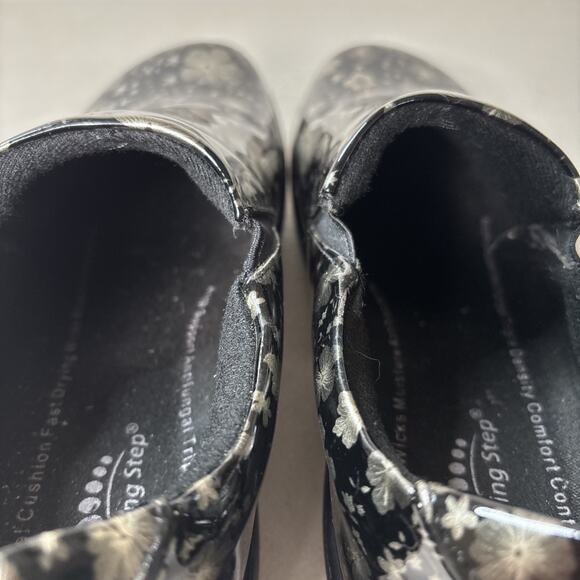 Spring‎ Step Professional Clogs Size 7 Metallic Floral Slip On Shoe Comfort Work - Picture 7 of 8